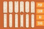 Marcadores de página cortados a laser – 12 arquivos SVG