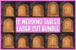 12 Números de Mesa para Casamento em SVG