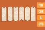 Marcadores de página cortados a laser – 12 arquivos SVG - Imagem 2