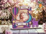 Arquivo para corte a laser de moldura de foto de bebê 3D - Imagem 2