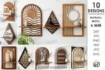 Conjunto de Prateleiras Decorativas 3D Cortadas a Laser