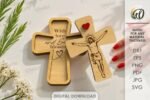 Cartão de Páscoa 3D cortado a laser