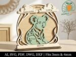 Estatísticas de nascimento de coala em 3D a laser SVG DXF