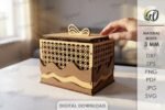 Conjunto de caixas de madeira em camadas 3D cortadas a laser - Imagem 4