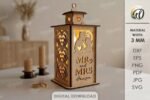 Conjunto de lanternas de casamento personalizadas em 3D - Imagem 8