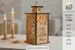 Conjunto de lanternas de casamento personalizadas em 3D - Imagem 6