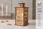 Conjunto de lanternas de casamento personalizadas em 3D - Imagem 5