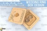 Conjunto de caixa para alianças de casamento 3D cortada a laser - Imagem 3