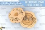 Conjunto de caixa para alianças de casamento 3D cortada a laser - Imagem 2