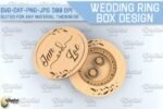 Conjunto de caixa para alianças de casamento 3D cortada a laser - Imagem 11