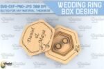 Conjunto de caixa para alianças de casamento 3D cortada a laser - Imagem 10