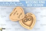 Conjunto de caixa para alianças de casamento 3D cortada a laser - Imagem 9