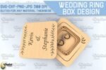 Conjunto de caixa para alianças de casamento 3D cortada a laser - Imagem 8