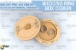 Conjunto de caixa para alianças de casamento 3D cortada a laser - Imagem 6