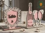 Números de mesa e suporte para casamento em 3D - Imagem 3