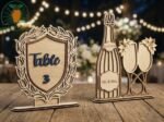 Números de mesa e suporte para casamento em 3D - Imagem 4