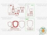 Números de mesa e suporte para casamento em 3D - Imagem 5