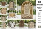 Conjunto de displays 3D para votos de casamento cortados a laser