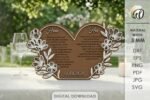 Conjunto de displays 3D para votos de casamento cortados a laser - Imagem 7