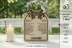 Conjunto de displays 3D para votos de casamento cortados a laser - Imagem 6