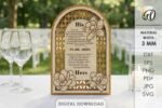 Conjunto de displays 3D para votos de casamento cortados a laser - Imagem 3