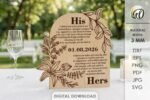 Conjunto de displays 3D para votos de casamento cortados a laser - Imagem 11
