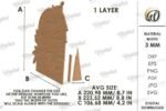 Conjunto de displays 3D para votos de casamento cortados a laser - Imagem 10