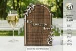 Conjunto de displays 3D para votos de casamento cortados a laser - Imagem 9