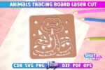 Conjunto de pranchas de desenho de animais cortadas a laser - Imagem 11