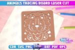 Conjunto de pranchas de desenho de animais cortadas a laser - Imagem 2