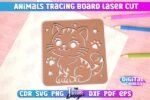 Conjunto de pranchas de desenho de animais cortadas a laser - Imagem 5