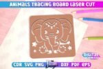 Conjunto de pranchas de desenho de animais cortadas a laser - Imagem 6