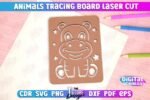 Conjunto de pranchas de desenho de animais cortadas a laser - Imagem 7