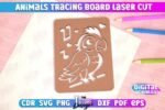 Conjunto de pranchas de desenho de animais cortadas a laser - Imagem 8