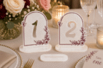 Números de mesa de casamento em arco SVG