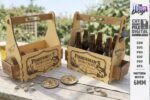 Conjunto de suporte para garrafas de cerveja cortado a laser - Imagem 2
