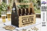 Conjunto de suporte para garrafas de cerveja cortado a laser - Imagem 5