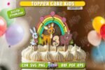 Conjunto de enfeites de bolo de aniversário cortados a laser - Imagem 4
