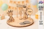 Prato de aniversário cortado a laser | Desenho de animais