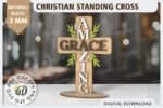 Conjunto de cruzes cristãs cortadas a laser - Imagem 9