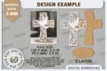 Conjunto de cruzes cristãs cortadas a laser - Imagem 2