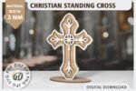 Conjunto de cruzes cristãs cortadas a laser - Imagem 10