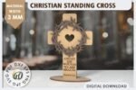 Conjunto de cruzes cristãs cortadas a laser - Imagem 3