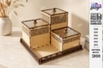 Caixa de armazenamento modular decorativa cortada a laser - Imagem 2