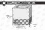 Caixa de armazenamento modular decorativa cortada a laser - Imagem 8