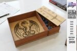 Conjunto de Bandeja para Dados Cortada a Laser | Jogos de Tabuleiro - Imagem 2