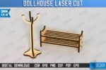 Conjunto de Móveis para Casa de Bonecas Cortados a Laser - Imagem 11