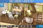Conjunto de Móveis para Casa de Bonecas Cortados a Laser - Imagem 4