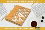Conjunto de capas para caderno com libélula cortadas a laser - Imagem 13
