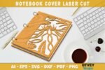 Conjunto de capas para caderno com libélula cortadas a laser - Imagem 2